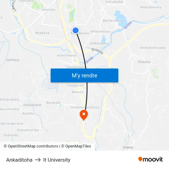 Ankaditoha to It University map