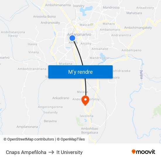 Cnaps Ampefiloha to It University map
