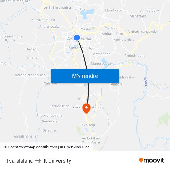 Tsaralalana to It University map