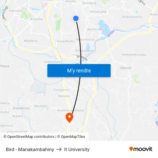 Bird - Manakambahiny to It University map