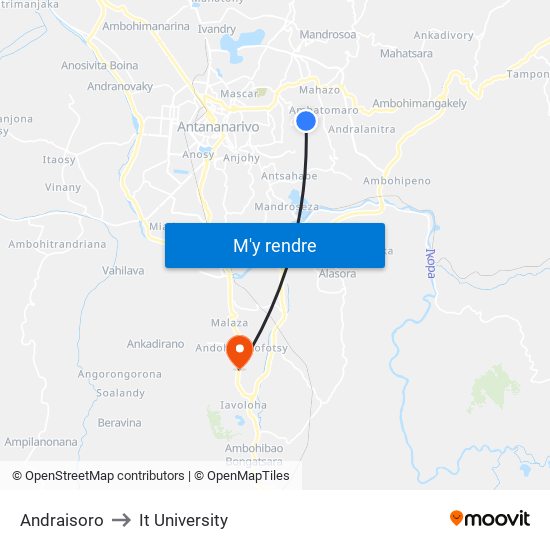 Andraisoro to It University map