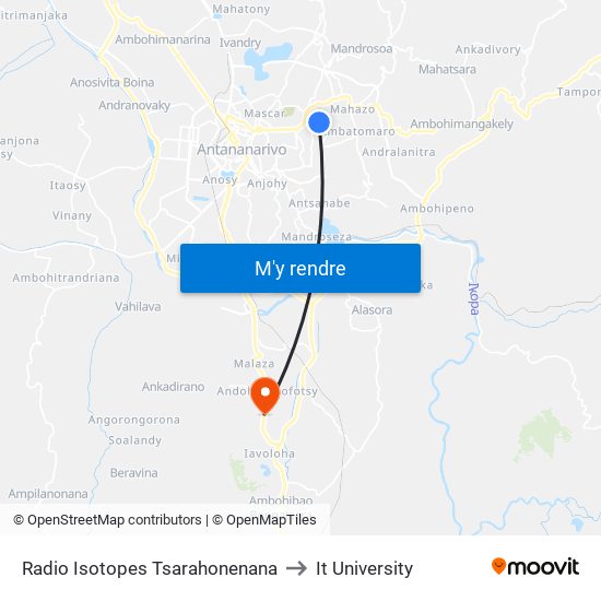 Radio Isotopes Tsarahonenana to It University map
