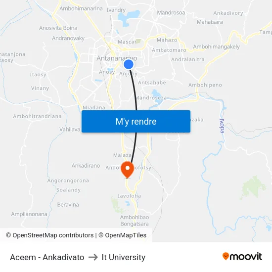 Aceem - Ankadivato to It University map