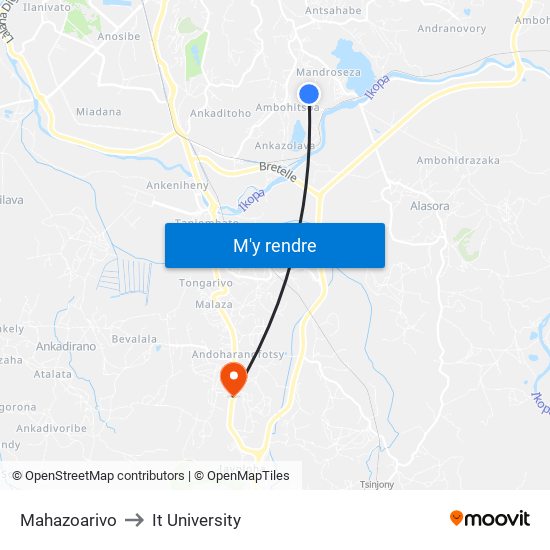 Mahazoarivo to It University map