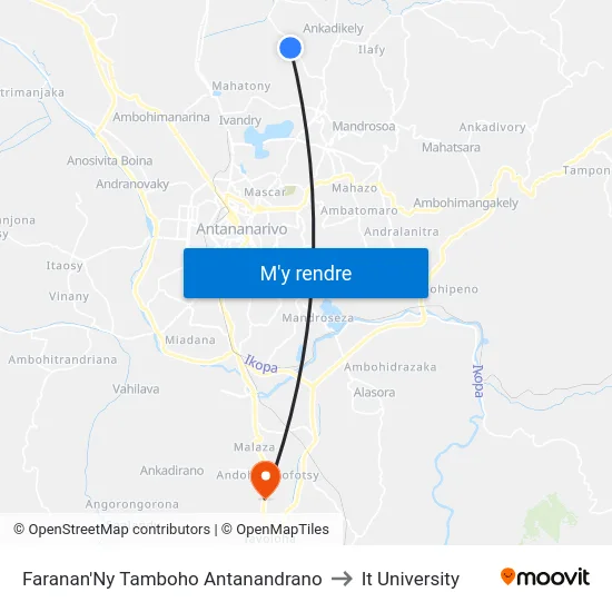 Faranan'Ny Tamboho Antanandrano to It University map