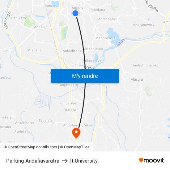 Parking Andafiavaratra to It University map