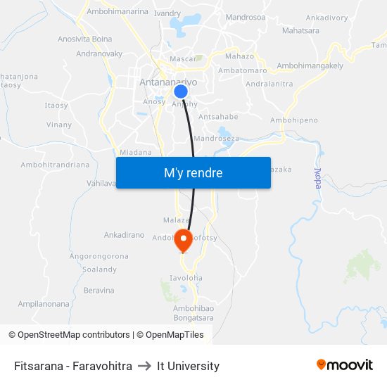 Fitsarana - Faravohitra to It University map