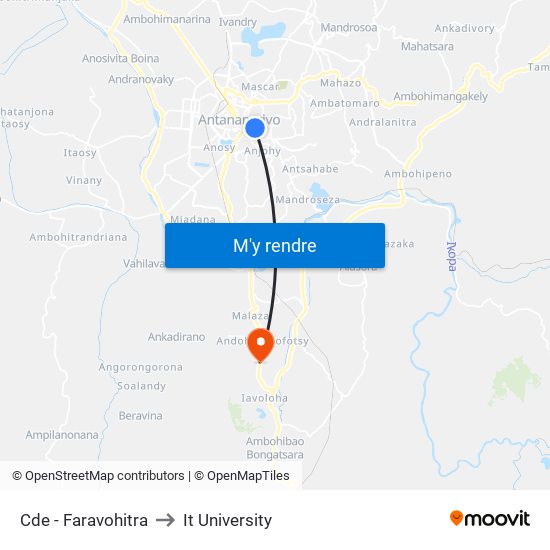 Cde - Faravohitra to It University map