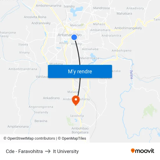 Cde - Faravohitra to It University map