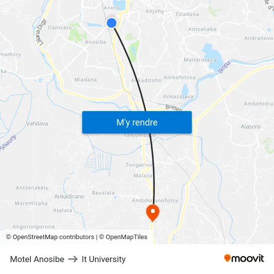 Motel Anosibe to It University map