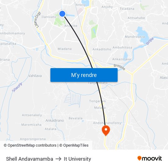 Shell Andavamamba to It University map