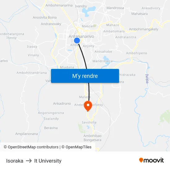 Isoraka to It University map