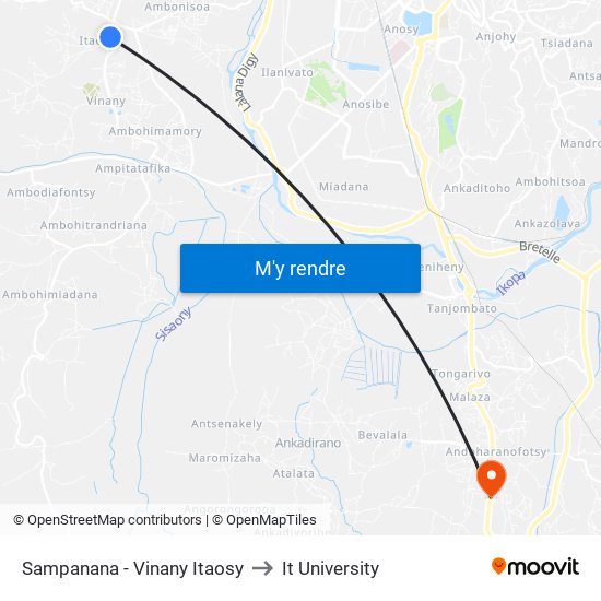 Sampanana - Vinany Itaosy to It University map