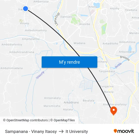 Sampanana - Vinany Itaosy to It University map
