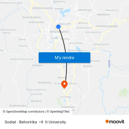Sodiat - Behoririka to It University map