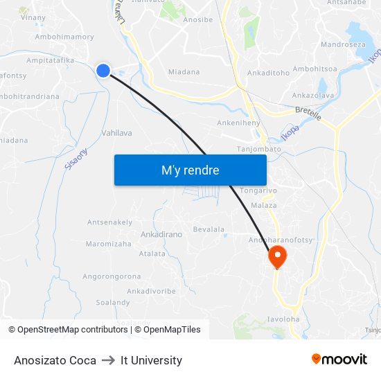 Anosizato Coca to It University map