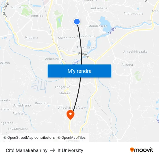 Cité Manakabahiny to It University map