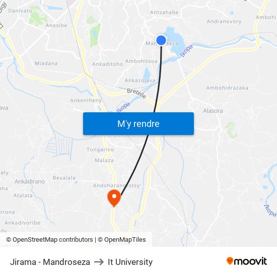 Jirama - Mandroseza to It University map