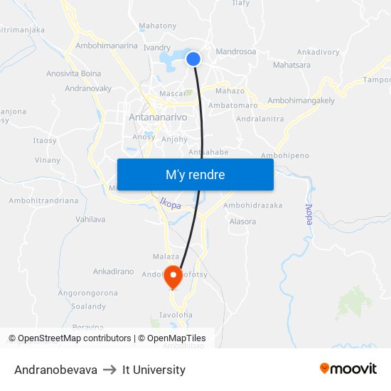 Andranobevava to It University map