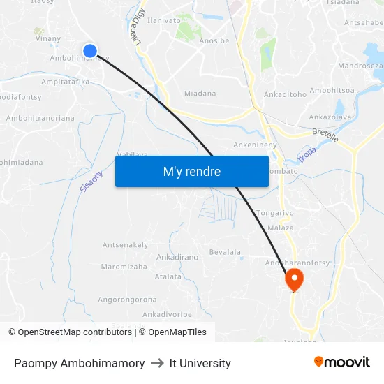 Paompy Ambohimamory to It University map