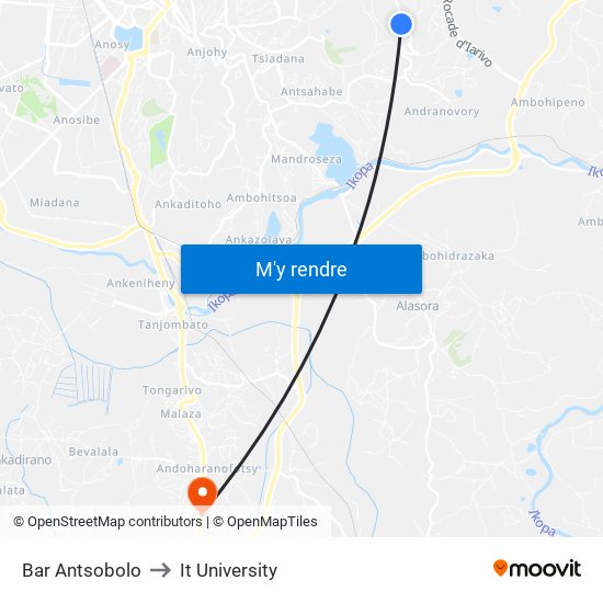 Bar Antsobolo to It University map