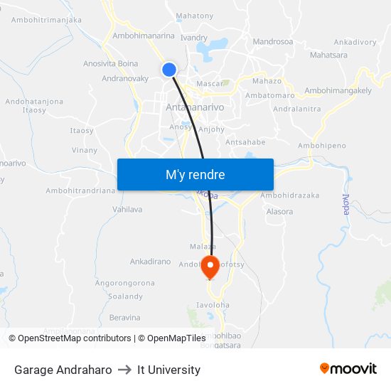 Garage Andraharo to It University map