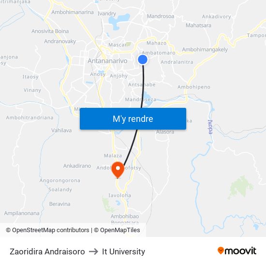 Zaoridira Andraisoro to It University map