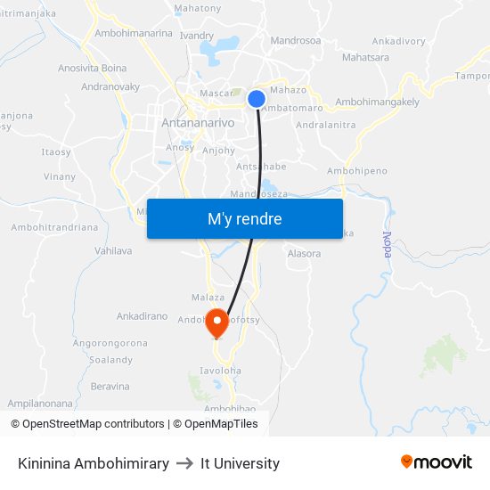 Kininina Ambohimirary to It University map