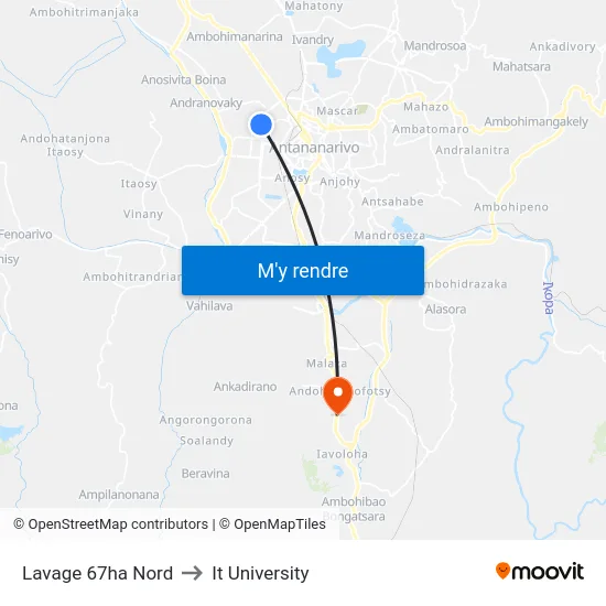 Lavage 67ha Nord to It University map