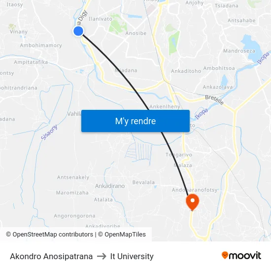 Akondro Anosipatrana to It University map