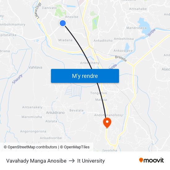 Vavahady Manga Anosibe to It University map