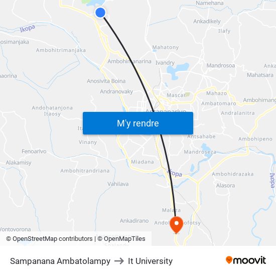 Sampanana Ambatolampy to It University map