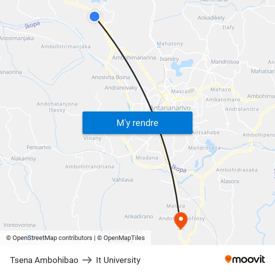 Tsena Ambohibao to It University map