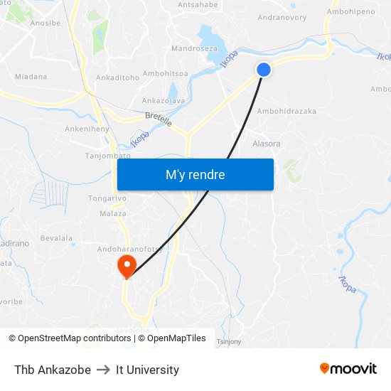 Thb Ankazobe to It University map