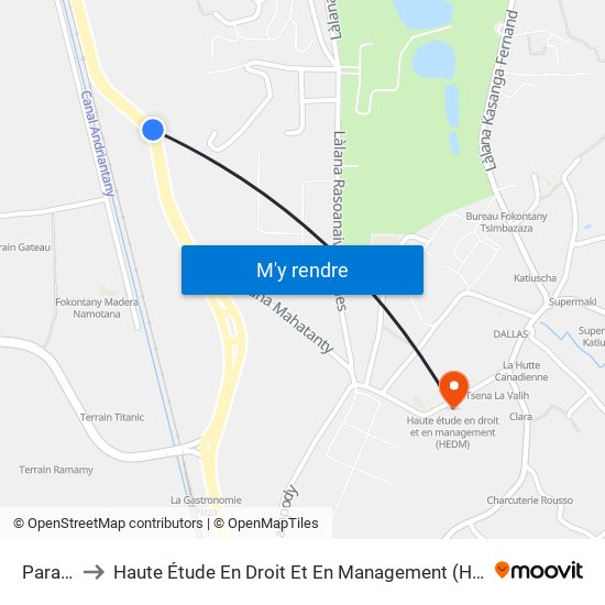 Paraky to Haute Étude En Droit Et En Management (Hedm) map