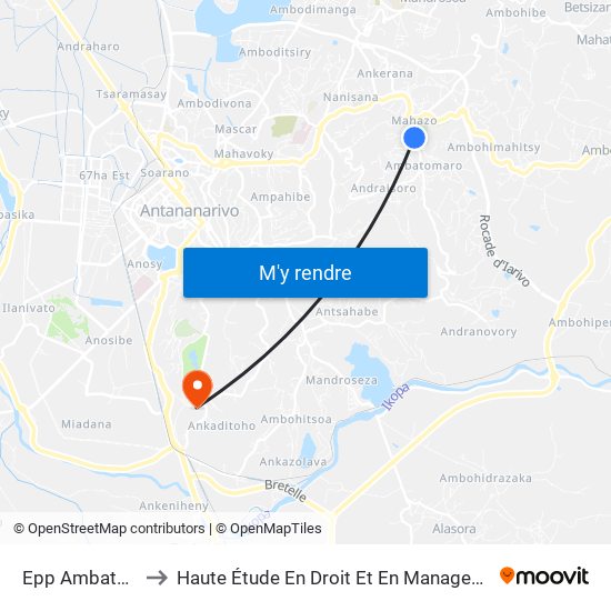 Epp Ambatomaro to Haute Étude En Droit Et En Management (Hedm) map