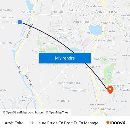 Arrêt Fokontany to Haute Étude En Droit Et En Management (Hedm) map