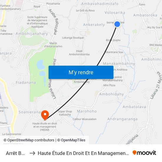 Arrêt Bus 6 to Haute Étude En Droit Et En Management (Hedm) map