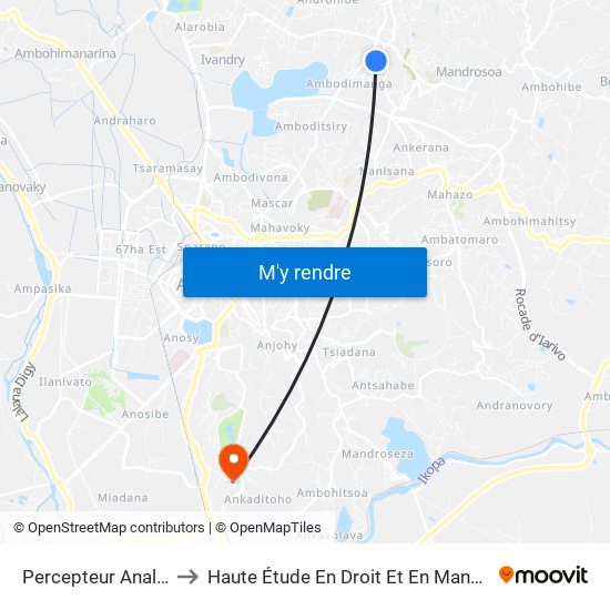 Percepteur Analamahitsy to Haute Étude En Droit Et En Management (Hedm) map