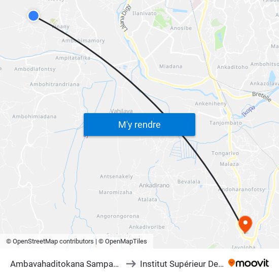 Ambavahaditokana Sampanan'I Mangarivotra to Institut Supérieur De Travail Social map