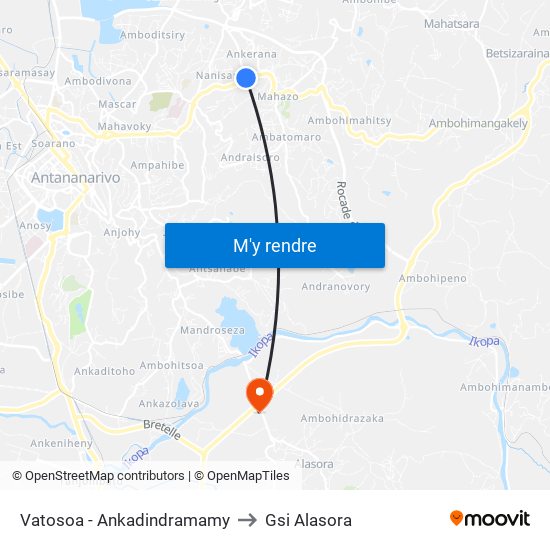 Vatosoa - Ankadindramamy to Gsi Alasora map
