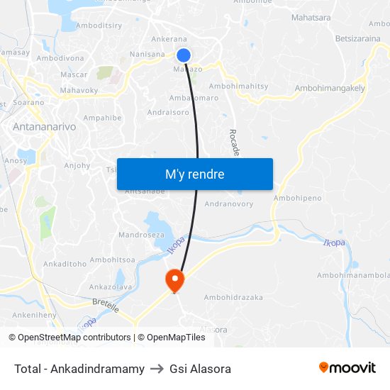 Total - Ankadindramamy to Gsi Alasora map