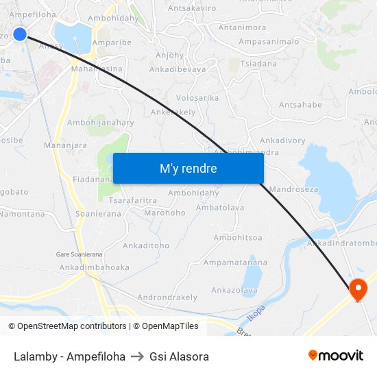 Lalamby - Ampefiloha to Gsi Alasora map