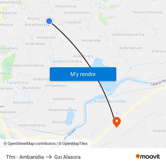 Tfm - Ambanidia to Gsi Alasora map