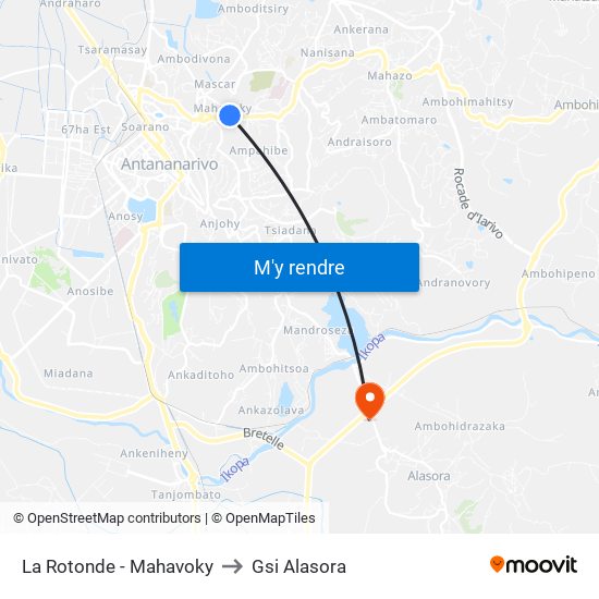 La Rotonde - Mahavoky to Gsi Alasora map