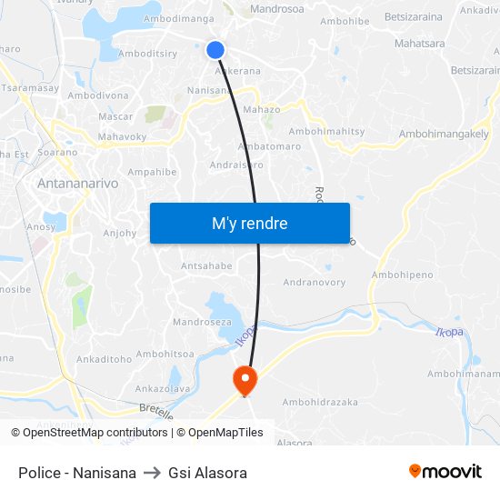 Police - Nanisana to Gsi Alasora map