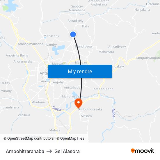 Ambohitrarahaba to Gsi Alasora map