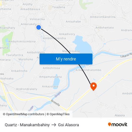 Quartz - Manakambahiny to Gsi Alasora map