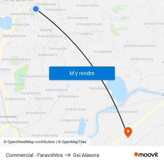 Commercial - Faravohitra to Gsi Alasora map