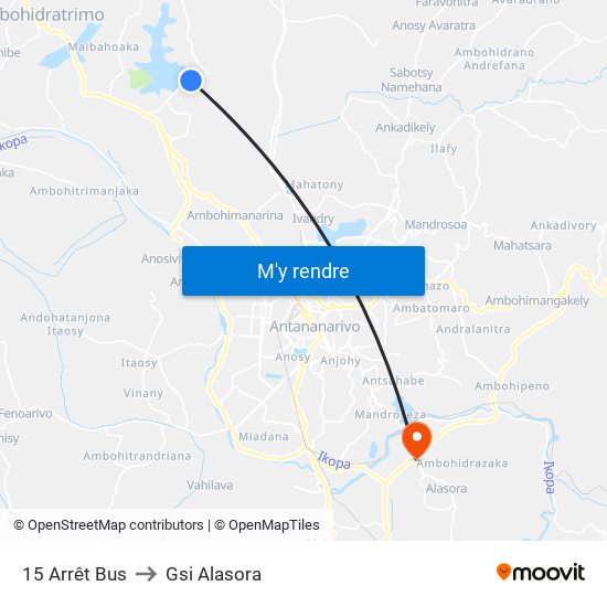 15 Arrêt Bus to Gsi Alasora map